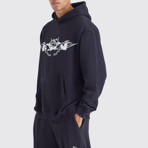 ชุดวอร์มและกางเกงขายาวพิมพ์ลายกราฟิกสไตล์สตรีทเหมาะสำหรับฤดูหนาวชุดวอร์มสีตัดกันขนาดใหญ่สำหรับผู้ชาย - Product Image 4