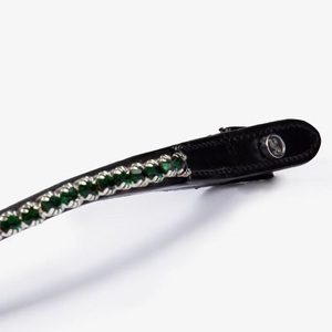 Nuevos productos de Carreras de Caballos ecuestres, cristales, diamantes de imitación, banda de cejas de caballo de cuero inglés negro elegante en tamaños de mazorca completos - Product Image 4
