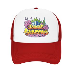 Subway Surfers Vancouver Retro Summer Trucker Hat Gorra de béisbol ajustable de 6 paneles para adultos Parkour Sport Dad Hat - Product Image 2