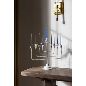 Ménorah en métal élégante pour la décoration de Noël, centre de table de mariage, porte-bougie, décoration de table à domicile - Product Image 2