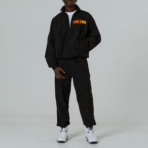 Ensemble de survêtement coupe-vent en coton imprimé avec logo personnalisé, style ample et imperméable, pour l'hiver, vente en gros du fabricant - Product Image 1