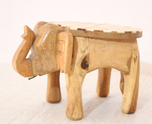 Thủ công bằng gỗ voi Phân | Trang trí đa năng xương Inlay giao diện điều khiển bảng gỗ ghế nhỏ cho trẻ em & người lớn trang trí nội thất - Product Image 1