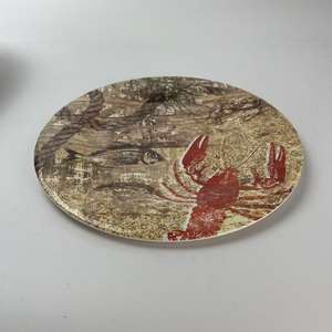 Placa de melamina redonda martillada barata segura con impresión de <span class=keywords><strong>mariscos</strong></span> personalizada de fábrica de 10,6 pulgadas - Product Image 4
