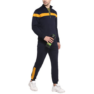 Survêtements à fermeture éclair solides et lourds pour hommes-Logo personnalisé Couleurs Tissu confortable Vêtements d'entraînement respirants et écologiques OEM - Product Image 3