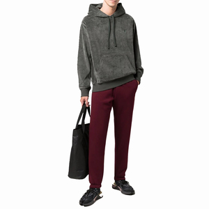 Sudadera con capucha de terciopelo personalizada para hombre, ropa para parte superior masculina, larga, con logotipo personalizado, de gran tamaño - Product Image 4