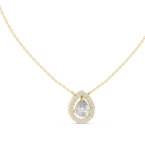 Joyas 18K Collar con colgante de diamante en forma de lágrima de lujo para mujer - Product Image 6