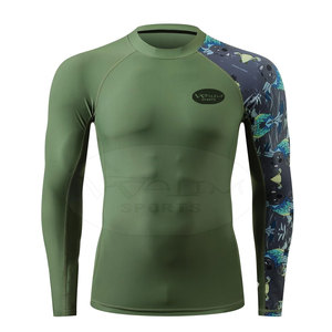 Gimnasio Fitness Wear Venta caliente Rash Guard Impresión personalizada Hombres Rash Guard Slim Fit Hombres Rash Guard - Product Image 1