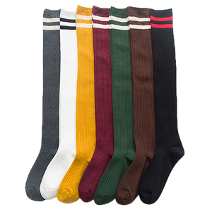 Chaussettes longues rayées pour femmes, style scolaire, sexy, au-dessus du genou, mode en gros 2025 - Product Image 2