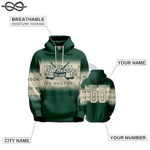 Sudadera con capucha de hockey personalizada Sudadera con capucha de gradiente de hockey personalizada Nombre y número personalizado Regalo Hombres Mujeres Jóvenes - Product Image 2