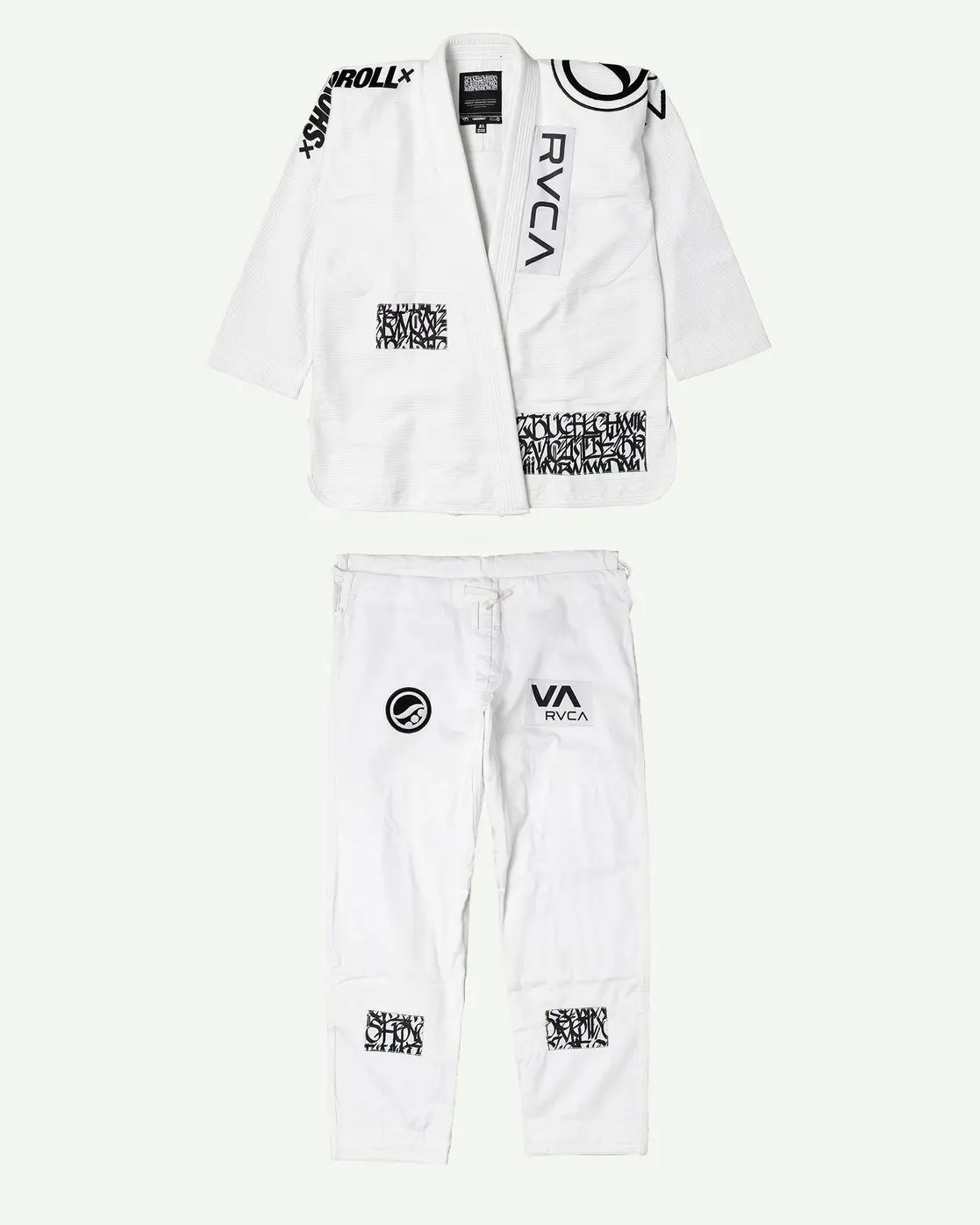 Rvca Shoyoroll Jiujitsu Gi Voor Mannen Premium Jiu Jitsu Gis Cotton Bjj Gi Brazilian Jiu Jitsu Kimono Uniform Wit