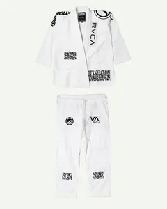 RVCA Shoyoroll JiuJitsu Gi pour hommes, haut de gamme Jiu Jitsu jis coton BJJ Gi brésilien Jiu Jitsu Kimono uniforme blanc