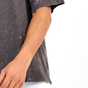 Ropa de calle Último diseño Hombres Acid Wash Camisetas Color sólido Crew 100% Algodón Tamaño adulto Hombres Acid Wash Camisetas - Product Image 6