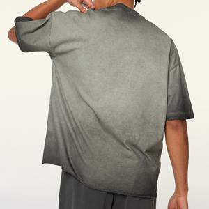 T-shirt personnalisé pour hommes T-shirt surdimensionné unisexe style ancien 100% jersey de coton délavé à l'acide pour hommes Meilleur prix - Product Image 2