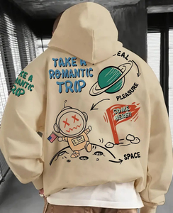 Men's Heavyweight Eco-Friendly <b>Fleece</b> Hoodies Letter for Winter Custom Design Printed Sweatshirts New Arrival Best Sale Street - Product Image 6