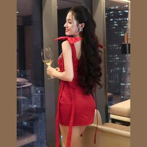 Trendy Short <b>Dress</b> with Square Neck and Ruffled Sleeves - Ideal for Highlighting Your Figure with Feminine Charm - Product Image 5