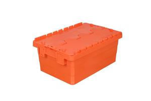 กล่องพลาสติกแบบมีฝาปิดแน่นหนา ซ้อนกันได้ และวางซ้อนกันได้ สำหรับงานอุตสาหกรรม ใช้สำหรับจัดเก็บและขนส่ง - Product Image 3