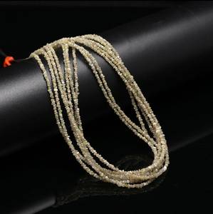 Hebras de cuentas en forma de pepita sin cortar de diamante amarillo Natural, cuentas de diamantes amarillos sueltos de 2,5-3mm para la fabricación de joyas, venta al por mayor, tasa a granel - Product Image 3