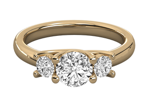 14K แหวนเงินสเตอร์ลิง925ชุบทองมีเพชรกลมผ่านการรับรอง IGI - Product Image 4