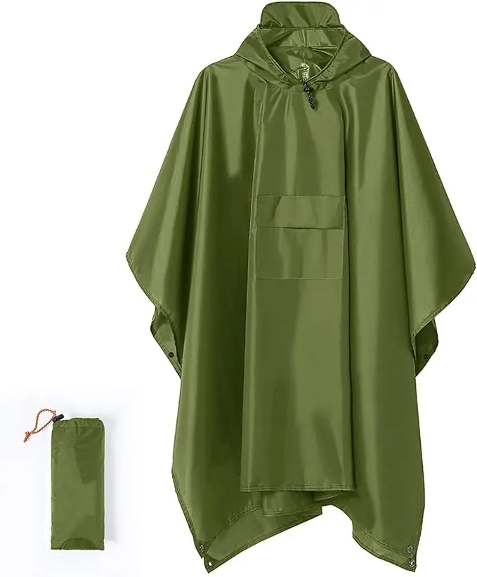 Man Raincoat Custom 3-In-1 Adult And Kids Raincoat Waterproof Hooded 100% Polyester Man Raincoat