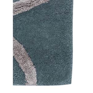 Alfombra Contour Blue de Lana y Viscosa Hecha a Mano con Diseño Geométrico de Diamantes para Pasillo, Sala de Estar, Rectangular, 9x12, Taq-228 Contour Blue Hand - Product Image 4