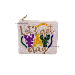 Fait à la main pour femmes coton nœud conception broderie Mini perlé portefeuille vibrant point de croix couture charmant porte-monnaie - Product Image 3