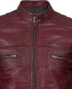 Veste en cuir 100% pur, élégante et tendance, de bonne qualité, nouvelle conception, col montant, veste d'hiver pour hommes, best-seller - Product Image 2