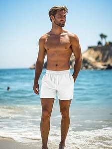 กางเกงออกกำลังกายผู้ชายแบบ 2-in-1 แห้งเร็ว ผ้าโพลีเอสเตอร์ กระชับกล้ามเนื้อ สำหรับวิ่งและเล่นกีฬา ลายเรียบ สไตล์ลำลอง - Product Image 2