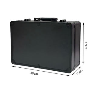 Estuche para Barbería con 6 Compartimentos Deslizantes para Máquinas Cortapelos, Caja <span class=keywords><strong>de</strong></span> <span class=keywords><strong>Herramientas</strong></span> <span class=keywords><strong>de</strong></span> Peluquería, Organizador <span class=keywords><strong>de</strong></span> Recortadoras, Caja <span class=keywords><strong>de</strong></span> Almacenamiento <span class=keywords><strong>de</strong></span> Metal, Maletín Portátil - Product Image 5