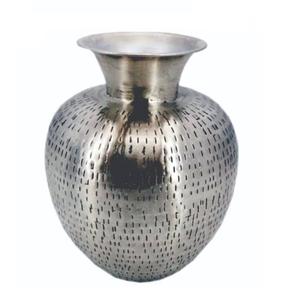 Jarrones de Metal Plateados con Acabado Antiguo para Flores, Jarrones Decorativos para Interiores y Exteriores, Recipientes para Flores - Product Image 1