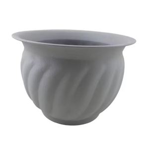 Jardinière ronde en pierre grise et en fer pour la décoration de la maison, fournitures de jardinage d'intérieur et d'extérieur, pots et jardinières à fleurs - Product Image 1