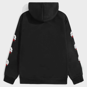 Sudadera con Capucha de Invierno de Anime, 100% Algodón, Nueva Moda, con Estampado de Rosas, Lisa Teñida - Product Image 2