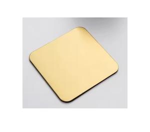 Sous-verres ronds modernes luxueux en acier inoxydable pour la décoration de la maison avec fond antidérapant en EVA Sous-verre en métal évidé à la mode avec logo personnalisé - Product Image 4