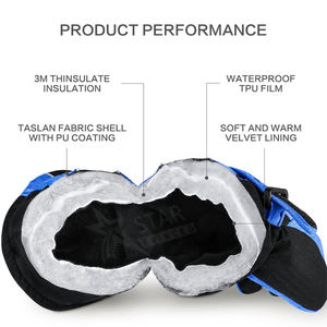 Gants de ski d'hiver personnalisés gants de snowboard imperméables et coupe-vent doublure thermique gants de neige à doigts complets coque souple - Product Image 3