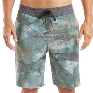 กางเกงขาสั้นผ้าใบบาสเก็ตบอลสำหรับผู้ชายกางเกงเอวยางยืดแห้งเร็วผ้าฝ้าย100% พิมพ์ซับลิเมชันเต็มตัวดีไซน์ตามสั่ง - Product Image 1