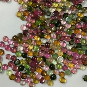 Fabricación de joyas DIY, cabujones redondos sueltos, piedras preciosas de 2mm-6mm, piedras curativas de turmalina múltiple al precio más bajo - Product Image 5