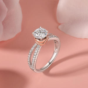 Jeulia Sterling <b>Silver</b> <b>Cross</b> Moissanite Engagement <b>Ring</b> Princess Cut Romantic Fine Jewelry - Product Image 6