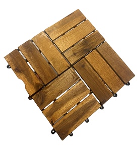 Nouveau sol de sol en bois imbriquable, design pour le balcon extérieur, la terrasse, la piscine, carreaux de plancher en bois, 30x30x2.4 - Product Image 1