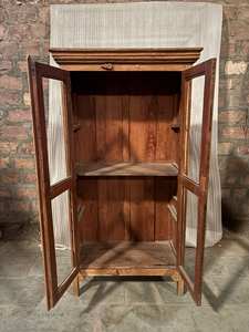 Modern Antique Luxury Classic <b>Vintage</b> Medium Size Elegant Blue Solid Wood Almirah Kitchen <b>Cabinets</b> - Product Image 4