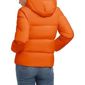 Veste matelassée à bulles pour femmes, logo personnalisé OEM, hiver, chaude, respirante, imperméable, écologique, coque en nylon, coton, faible MOQ, confortable - Product Image 3