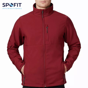 Winter Breathable <b>Canvas</b> Softshell Bomber Jacket Hooded Unisex Windproof Waterproof Custom Design Outdoor Sportswear Stand Front - Product Image 3