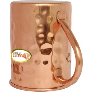 Handcrafted Hammered Classic Copper Moscow Mule Mugs Solid Pure Copper Unlined Mug <b>Cup</b> Capacity 16 Ounce - Product Image 3