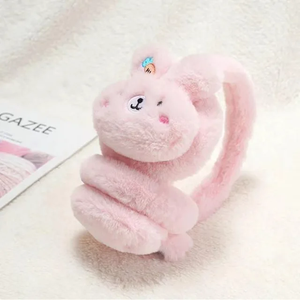 ที่ปิดหูเด็กแบบใหม่สำหรับฤดูหนาว แฟชั่นทันสมัย นุ่ม อุ่น ยืดหยุ่น น่ารัก ปักลาย ป้องกันความหนาว สามารถเลือกสีได้ - Product Image 5