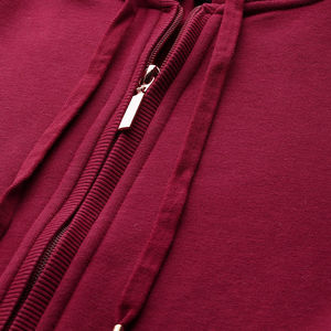 OEM Manufactures High Quality 100% Cotton <b>Zipper</b> Front Logo Streetwear Hoodies Winter Thick Blank Solid Color <b>Hoodie</b> for <b>Women</b> - Product Image 5