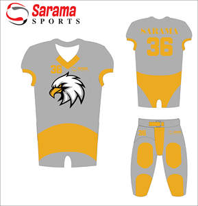 Uniformes de Football européens et américains, design sur mesure avec patch brodé pour numéro de nom, patch blanc et noir - Product Image 3