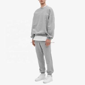 360 GSM personnalisé col rond surdimensionné sweat col rond coton pull et sweats à capuche blanc goutte épaule pull sweats - Product Image 1
