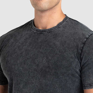 Vente en gros de t-shirts délavés à l'acide pour hommes, nouveau design, couleur unie 100% coton vierge de qualité supérieure, fabriqués dans de bons matériaux, t-shirts délavés à l'acide - Product Image 4