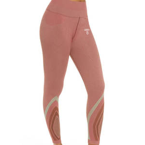 Mallas de entrenamiento con logotipo impreso personalizado para mujer Nuevo estilo Spandex/Nylon Scrunch Butt Pants con cierre de cintura elástica - Product Image 4