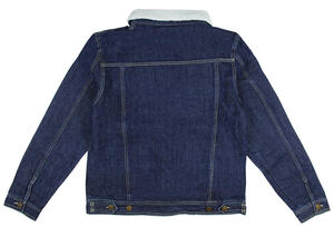 Veste en jean à col sherpa pour adultes de haute qualité avec motif de lettres pour hommes et femmes, hiver, logo frontal, vente en gros personnalisée - Product Image 2