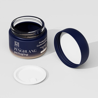 Pots en verre dépoli personnalisés 30G 50G 100G pour crème visage et lotion, avec couvercles de couleur personnalisée, pour cosmétiques de soin, baume à lèvres et beurre corporel