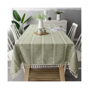 Chinese Style Christmas Bells Santa Embroidered Waterproof Oil Proof <b>Table</b> Cloth Lace Edge <b>Table</b> <b>Protector</b> Bulk Supply - Product Image 6